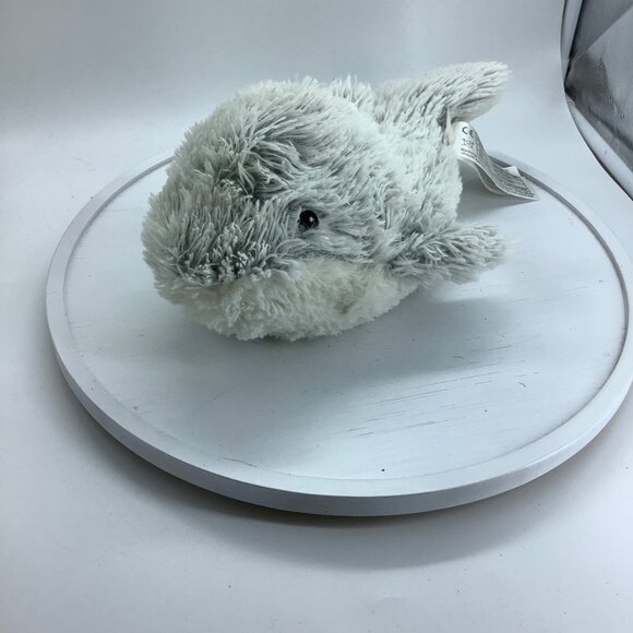 Warmies Microwavable Plush Gray White Dolphin Stuffed Animal Heat Therapy 11.5” - Picture 2 of 8